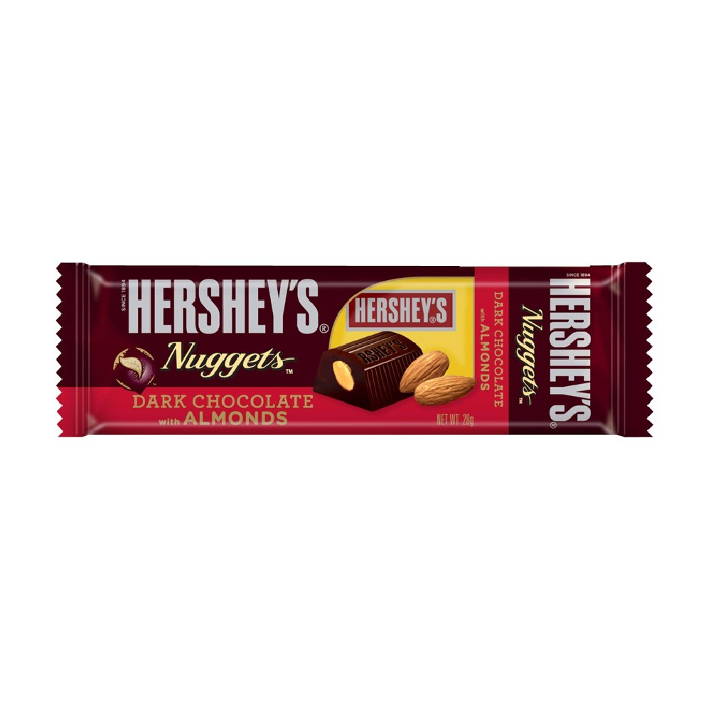 HERSHEYS CHOCOLATE NUGGETS DARK CHOCOLATE WITH ALMONDS 28 GM – Al-Fatah