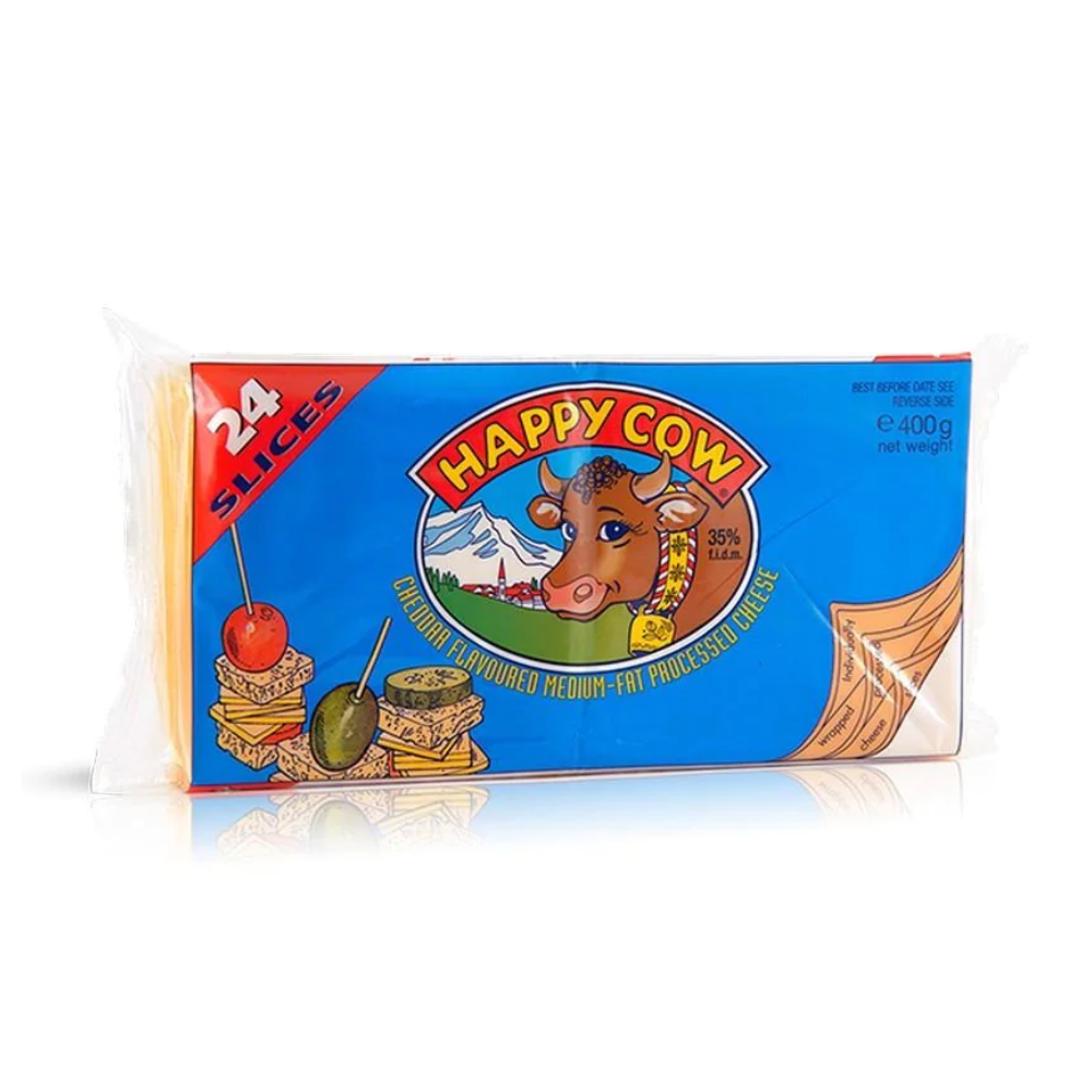HAPPY COW YELLOW CHEDDAR CATERING CHEESE 400GM