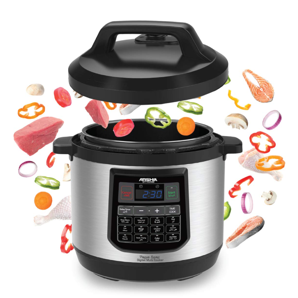 ARSHIA PRESSURE COOKER DIGITAL 8LTR EP110-2498