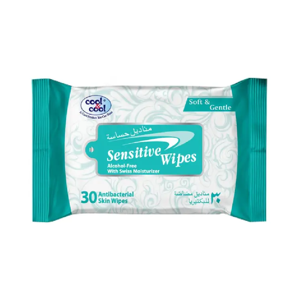 COOL & COOL SENSITIVE WIPES 30S