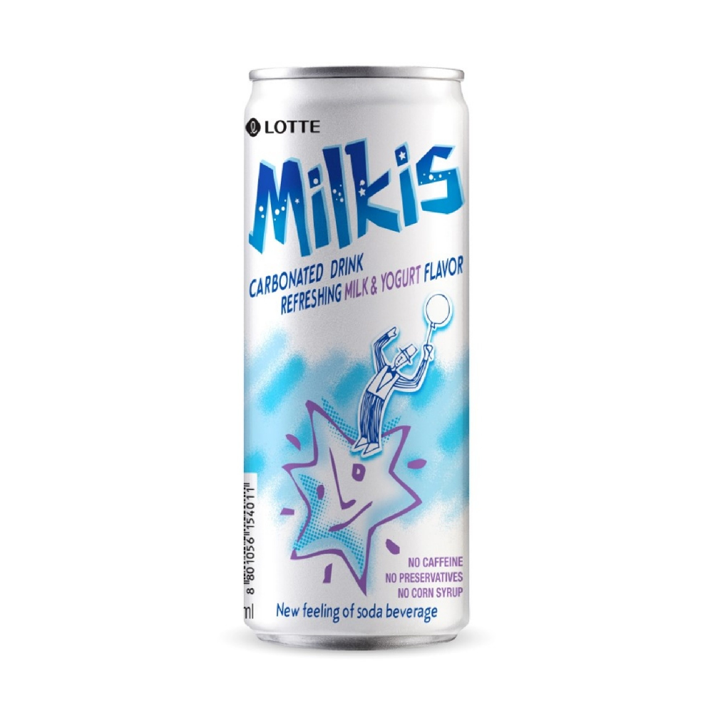 LOTTE MILKIS CARBONATED DRINK MILK & YOGURT FLAVOUR 250ML