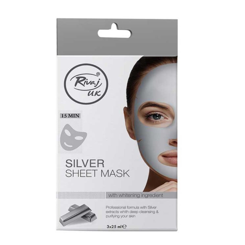 RIVAJ SILVER FACIAL SHEET MASK 25ML