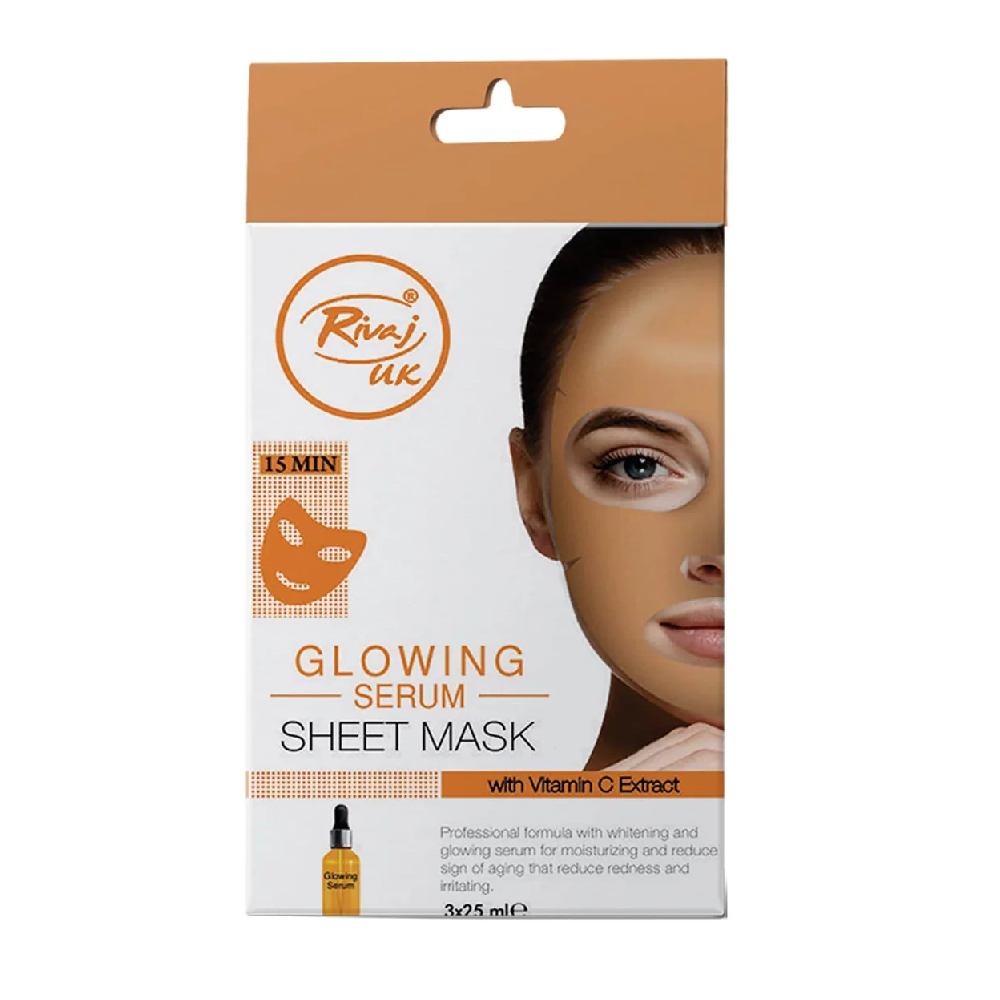 RIVAJ GLOWING SERUM SHEET MASK 3X25ML