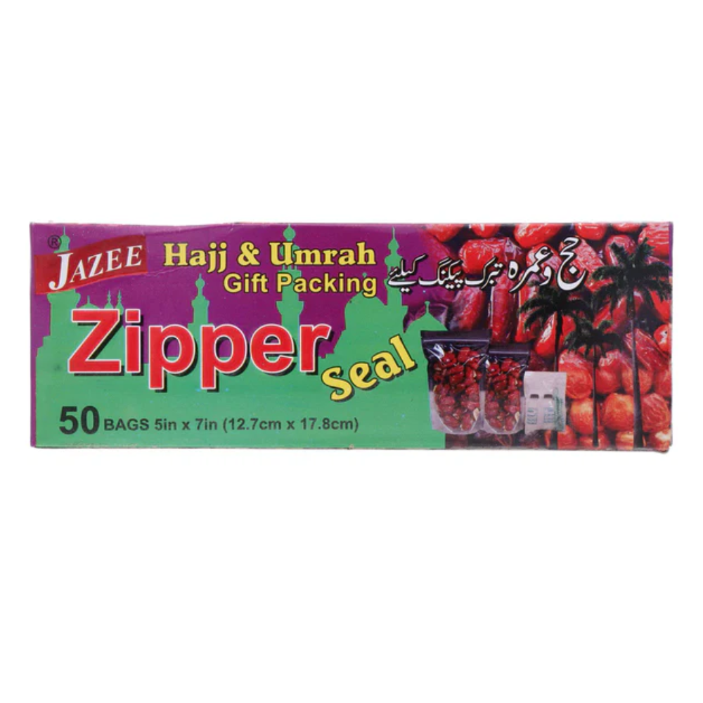 JAZEE ZIPPER SEAL HAJJ AND UMRAH GIFT PACK 50 BAGS