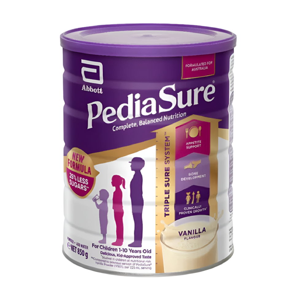 PEDIASURE NUTRI SUPPLEMENT POWDER FOR KIDS VANILLA TIN 850 GM