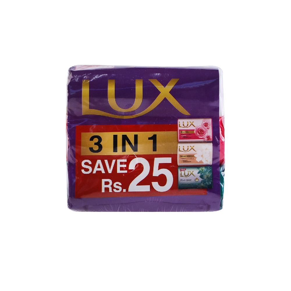 LUX SOAP RAINBOW PACK 3X128GM