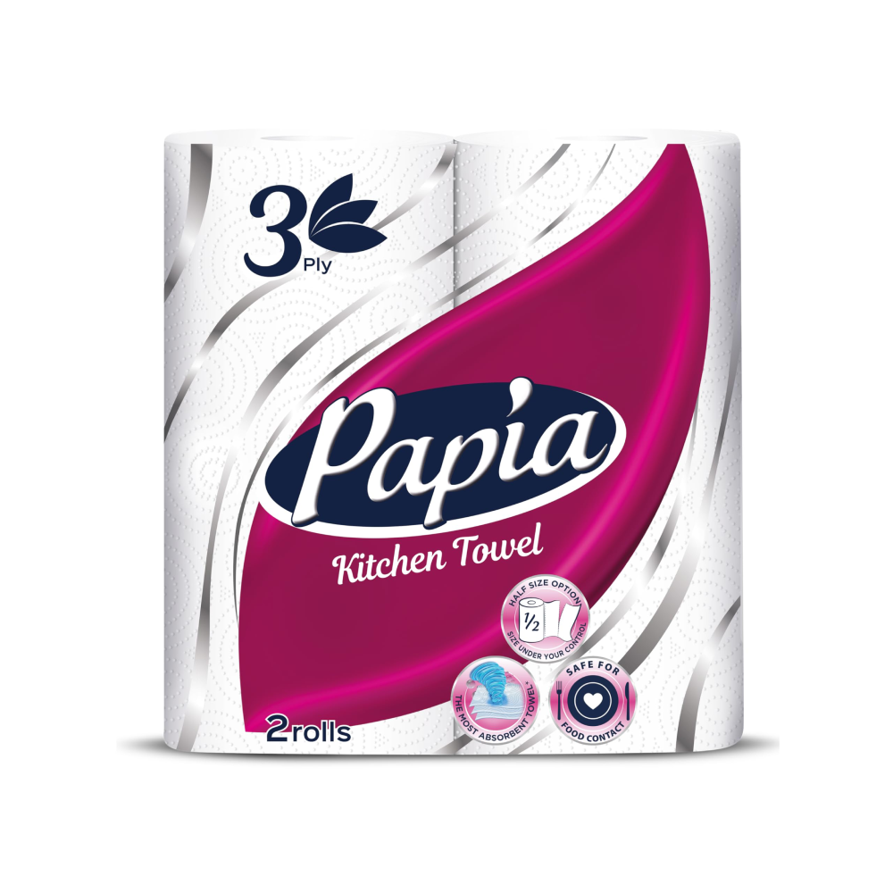 PAPIA KITCHEN ROLLS 2PCS 3PLY
