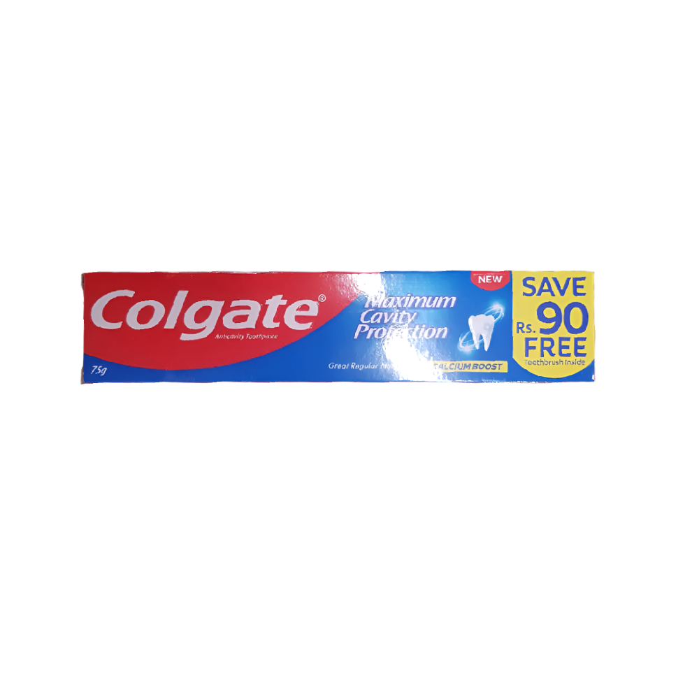 COLGATE TOOTH PASTE MAXIMUM CAVITY PROTECTION 75 GM