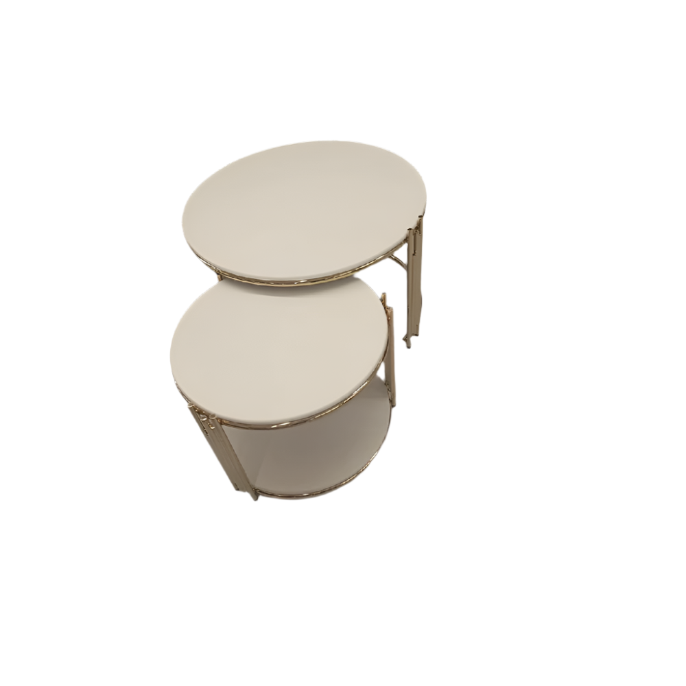 CENTRE TABLE WHITE 2 PCS SET