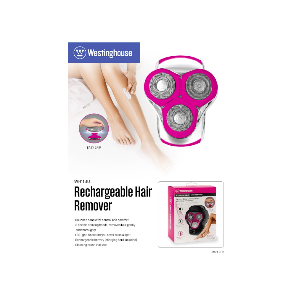 WESTINGHOUSE LADIES RECHARGEABLE HAIR REMOVER WH1130