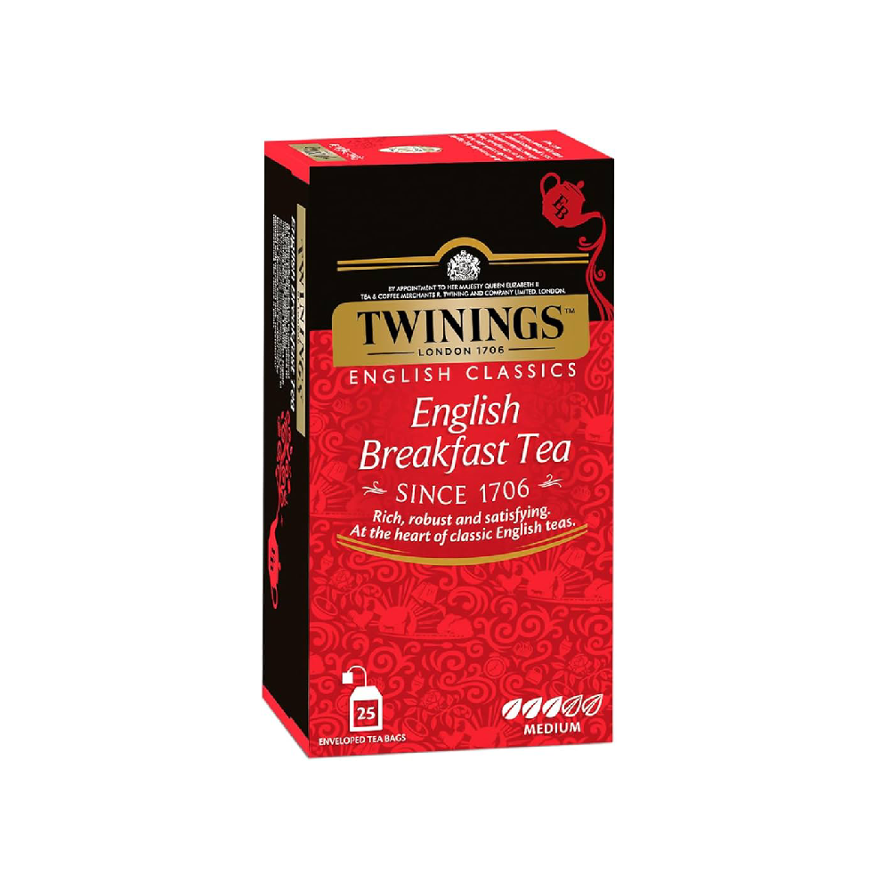 TWININGS TEA ENGLISH BREAKFAST 25 TEA BAGS 50 GM