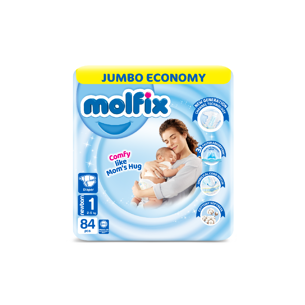 MOLFIX DIAPERS NEW BORN NO1 2-5 KG 84 PCS
