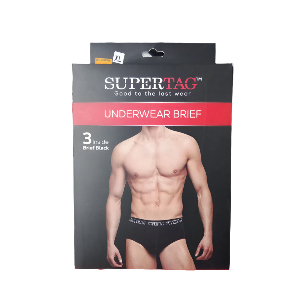 SUPER UNDERWEAR BRIEF BLACK X LARGE P3
