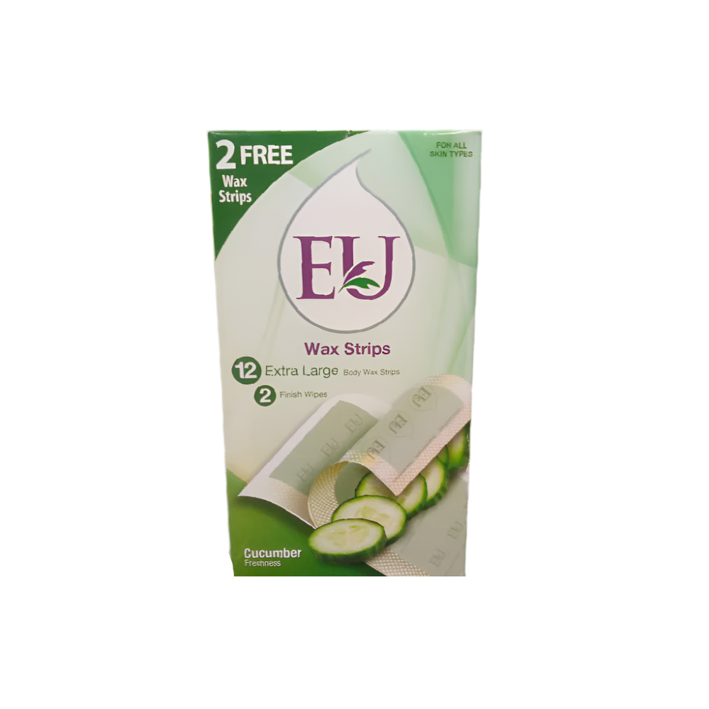 EU CREAM WAX STRIPS CUCUMBER XL 12S