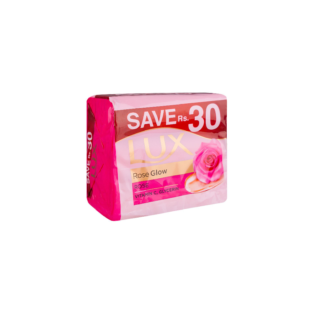 LUX SOAP ROSE GLOW TRIO PACK SAVE 30 3X128 GM