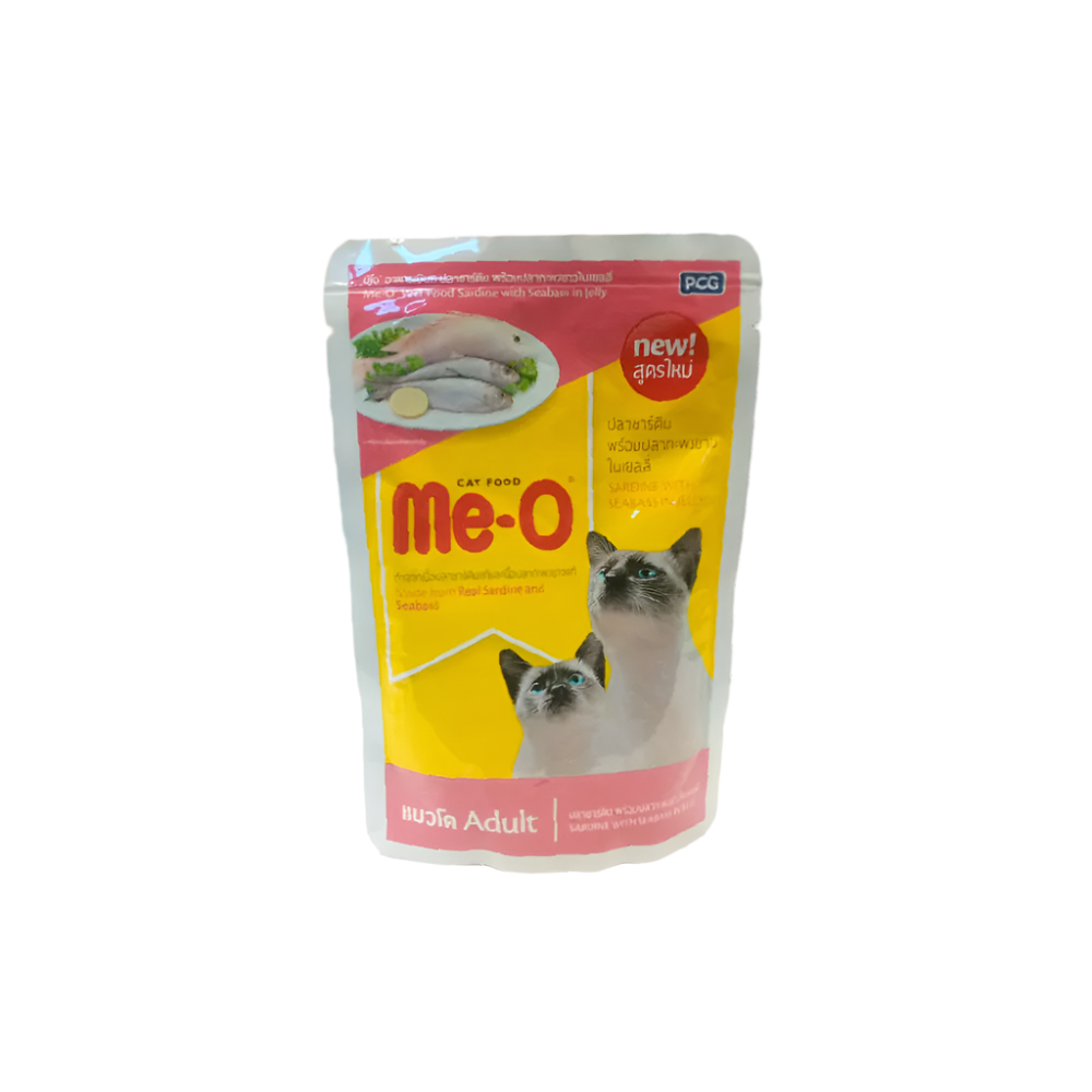 ME-O CAT FOOD ADULT SARDINE SEABASS JELLY 80 GM