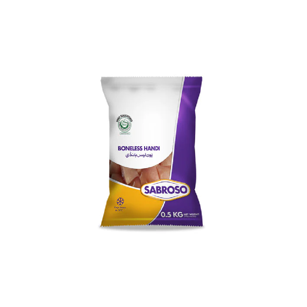 SABROSO BONELESS HANDI 500 GM