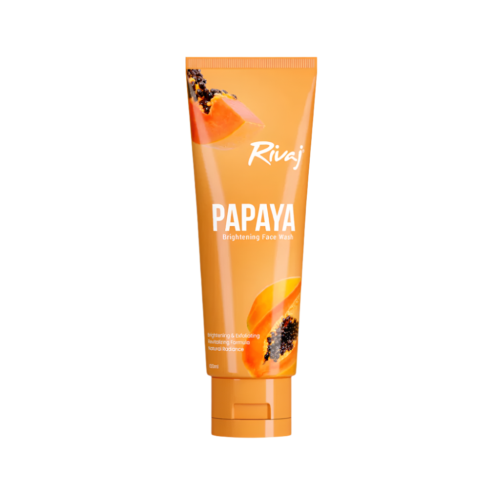 RIVAJ PAPAYA EXTRACT WHITENING FACE WASH 100ML