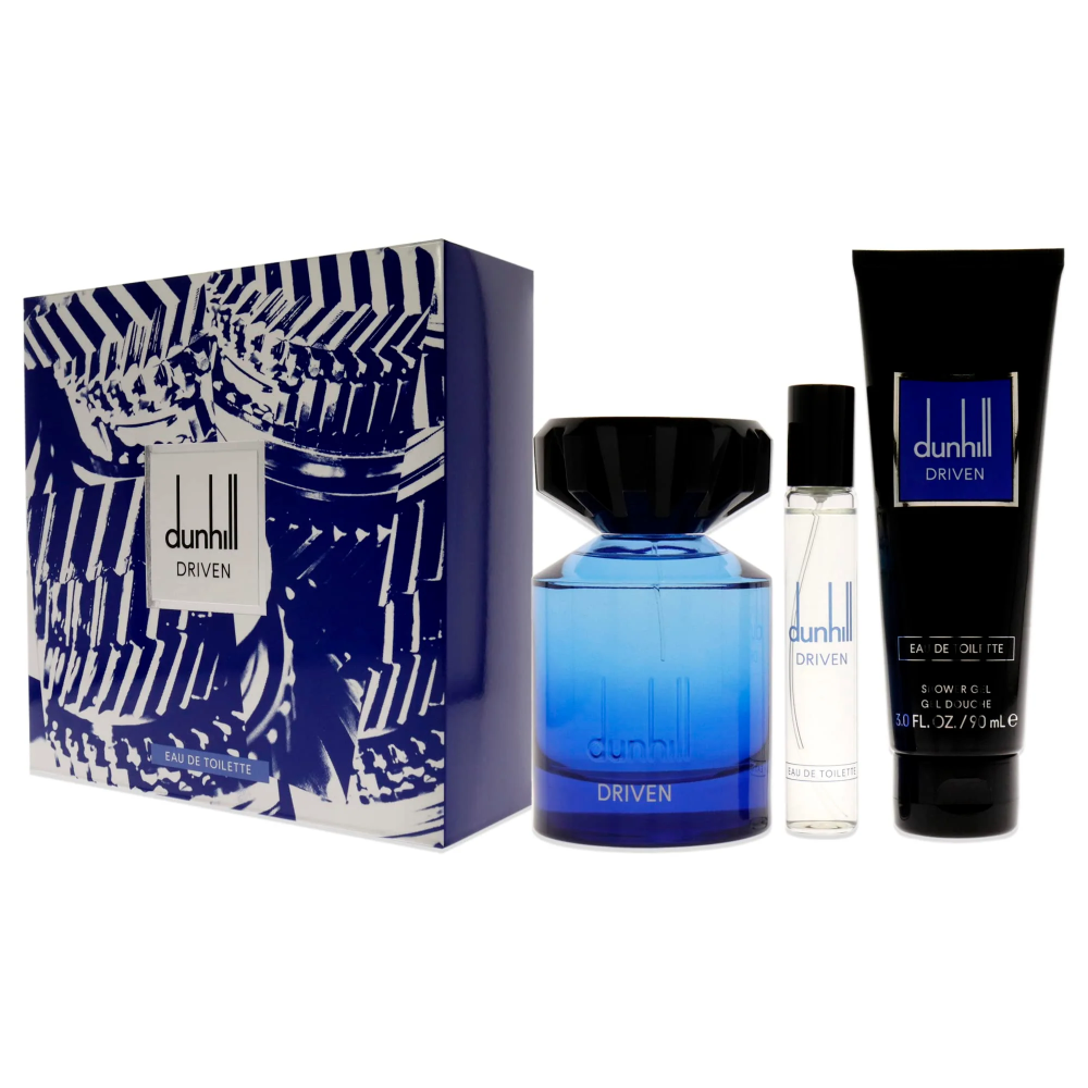 DUNHILL DRIVEN BLUE FOR MEN 3PC GIFT SET