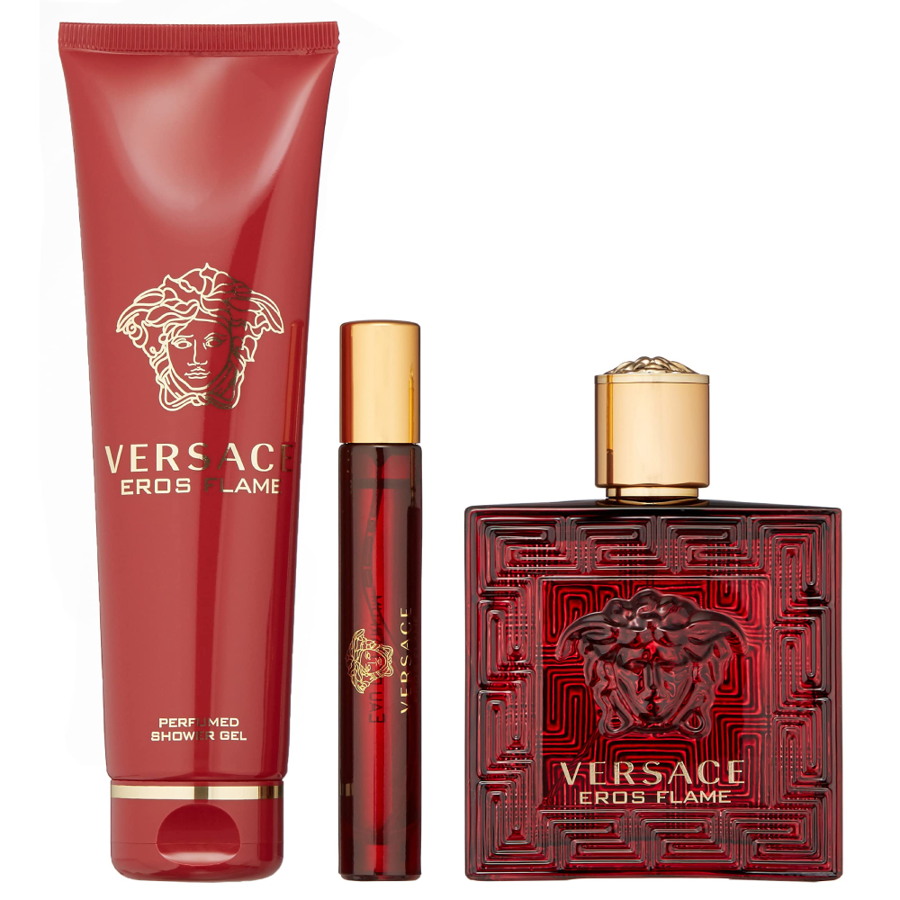VERSACE EROS FLAME FOR MEN 3PC GIFT SET