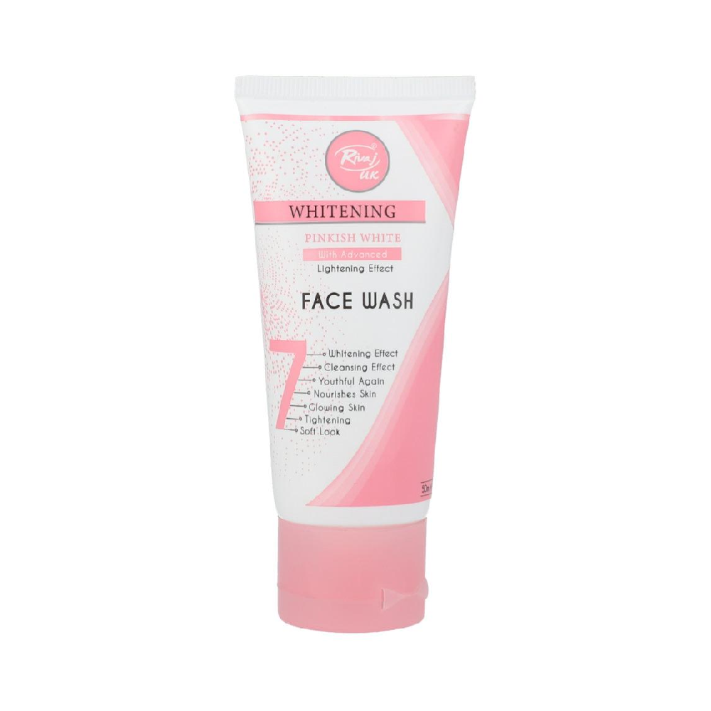 RIVAJ WHITENING PINKISH WHITE FACE WASH 50 ML