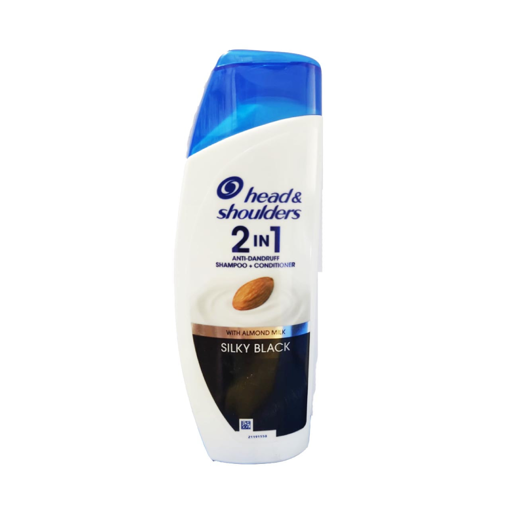 HEAD & SHOULDERS SHAMPOO 2IN1 SILKY BLACK 190 ML