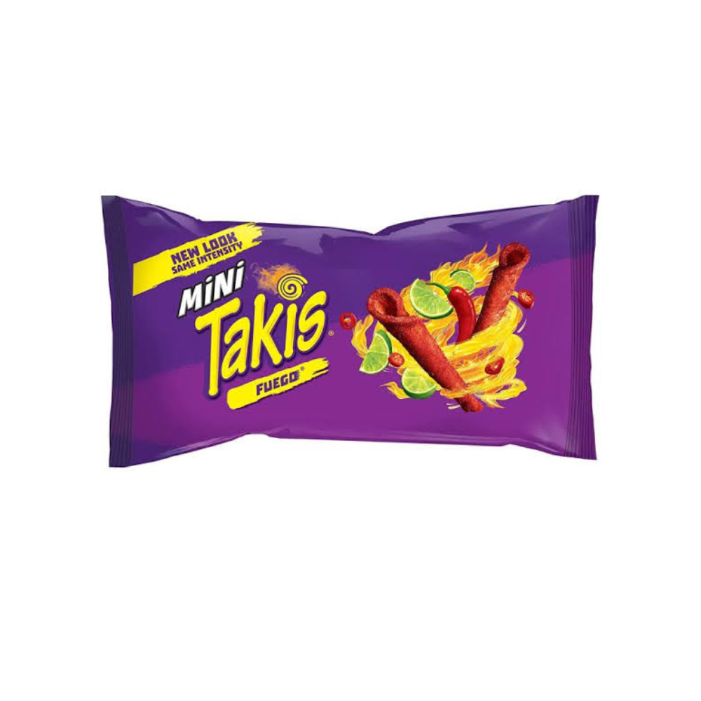 BARCEL TAKIS MINI FUEGO BITE SIZE PEPPER LIME TORTILLA CHIPS