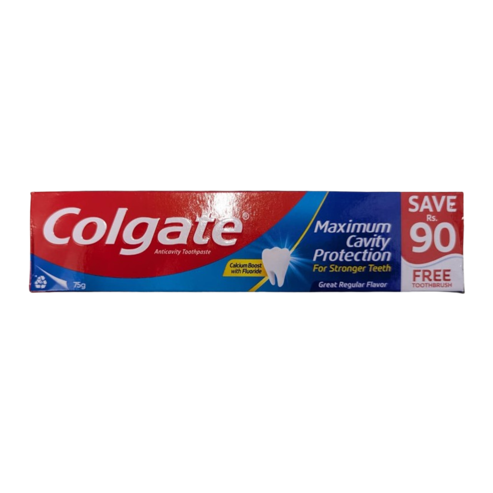 COLGATE TOOTH PASTE MAXIMUM CAVITY PROTECTION 75 GM