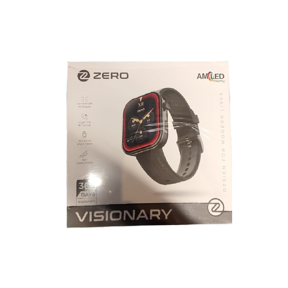 ZERO WATCH VISIONARY BLACK SILICONE