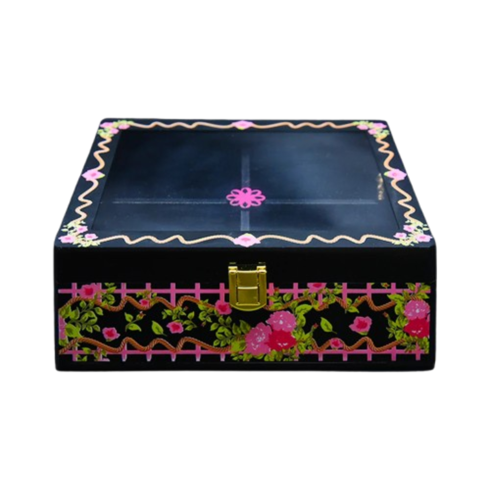 JEWELLERY BOX 8008 BLACK MEDIUM