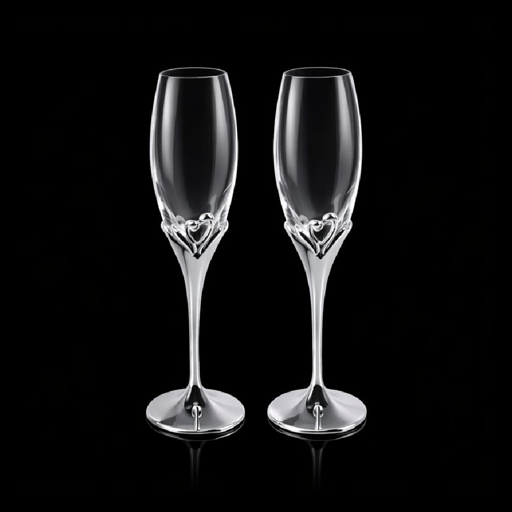 GLASS SET ORCHID TA2470