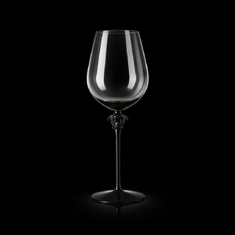VERSACE GLASS WINE BURGANDY MEDUSA 40218