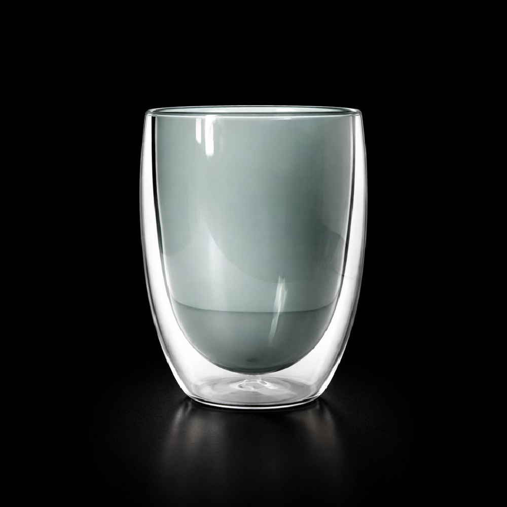 GLASS DOUBLE WALL COLOR 350 ML IR JJ55-57 (Pack of 6)