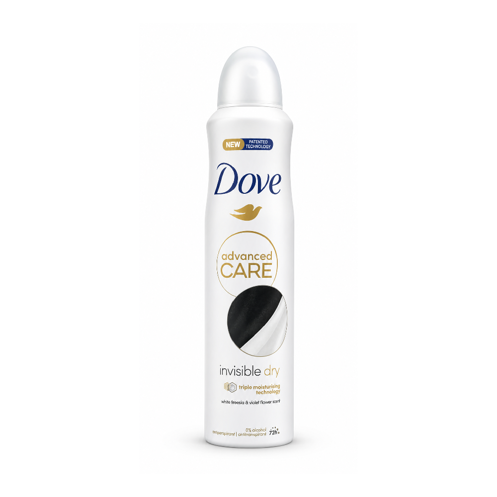 DOVE DEODORANT INVISIBLE DRY TRIPLE MOISTURISING 250 ML