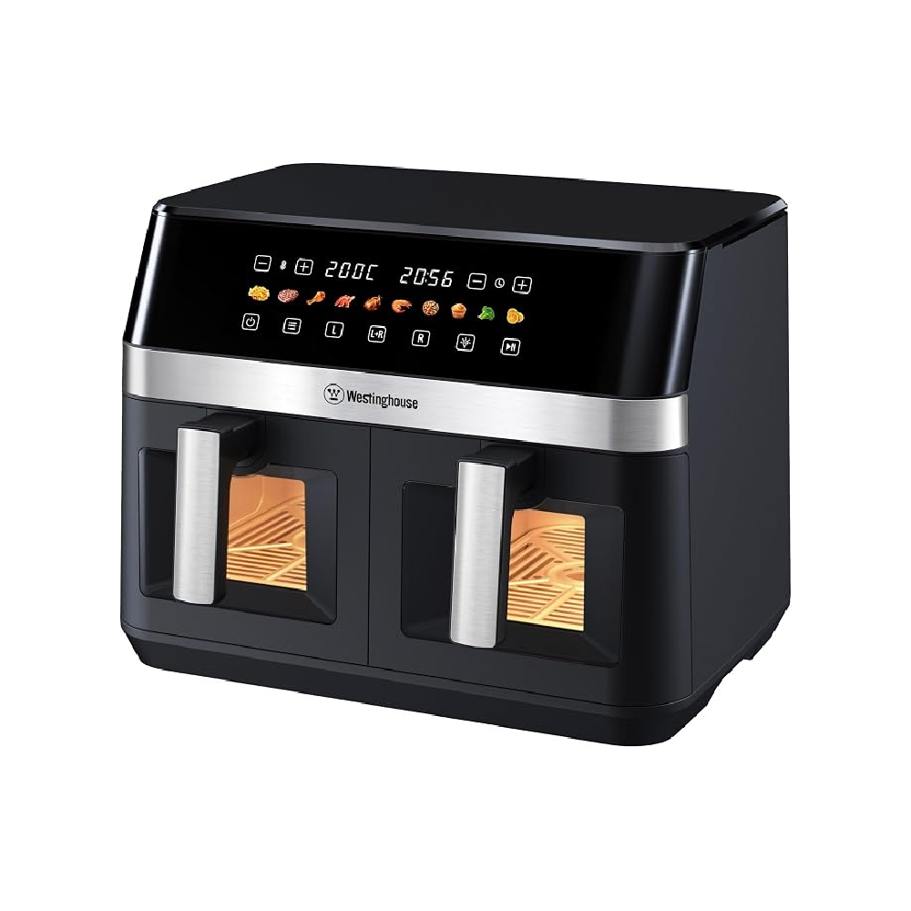 WESTINGHOUSE AIR FRYER DUAL TANK N WINDOW WKAFKB9203BK