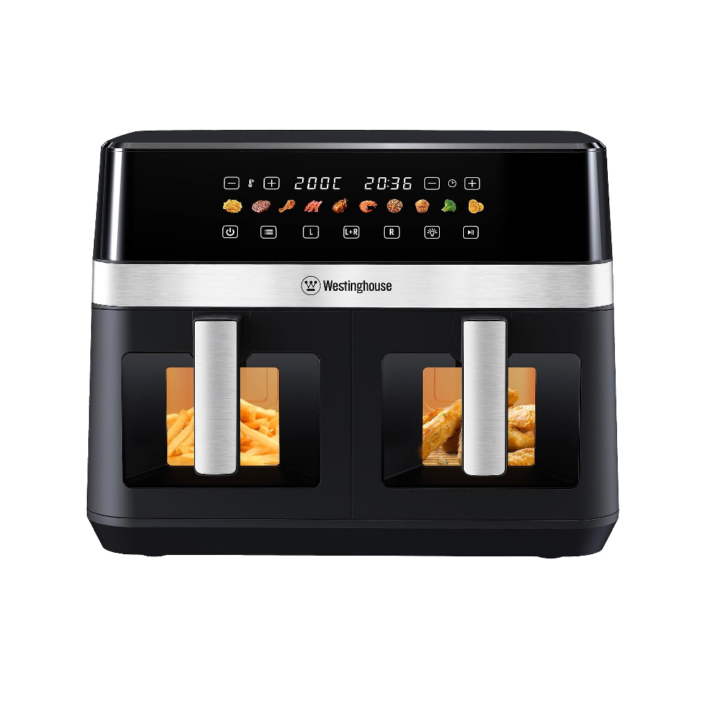 WESTINGHOUSE AIR FRYER DUAL TANK N WINDOW WKAFKB9203BK