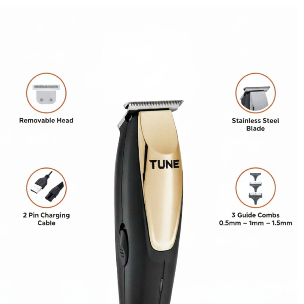 TUNE HAIR TRIMMER TR304 SHARP T-BLADE BOX
