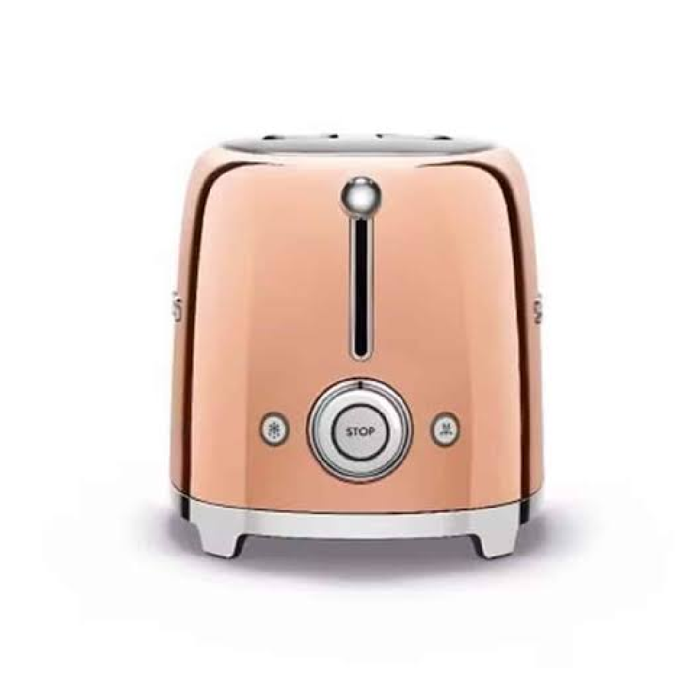 SMEG 50S RETRO TOASTER 2 SLICE ROSE GOLD TSF01RGAU