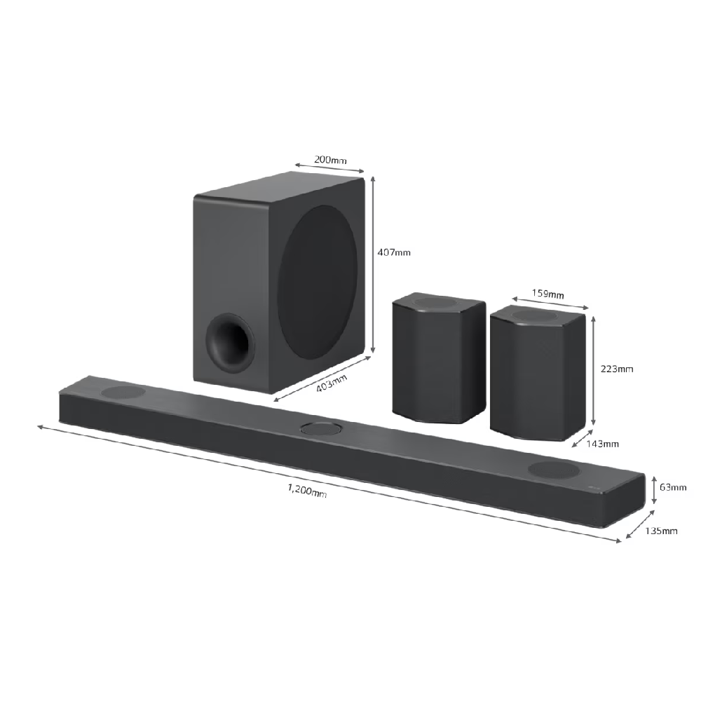 LG 9.1.5 810W WIRELESS SOUNDBAR S95QR
