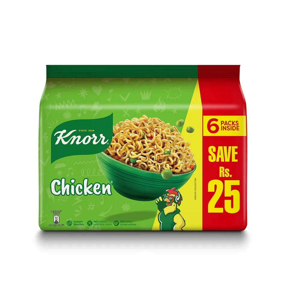 KNORR NOODLES CHICKEN PROMO PACK 1X6 300 GM