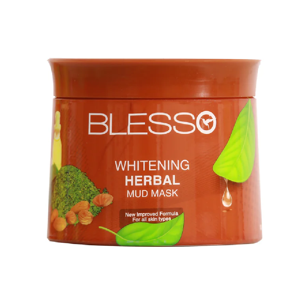 BLESSO NATURALS WHITENING FACIAL HERBAL MUD MASK 100GM