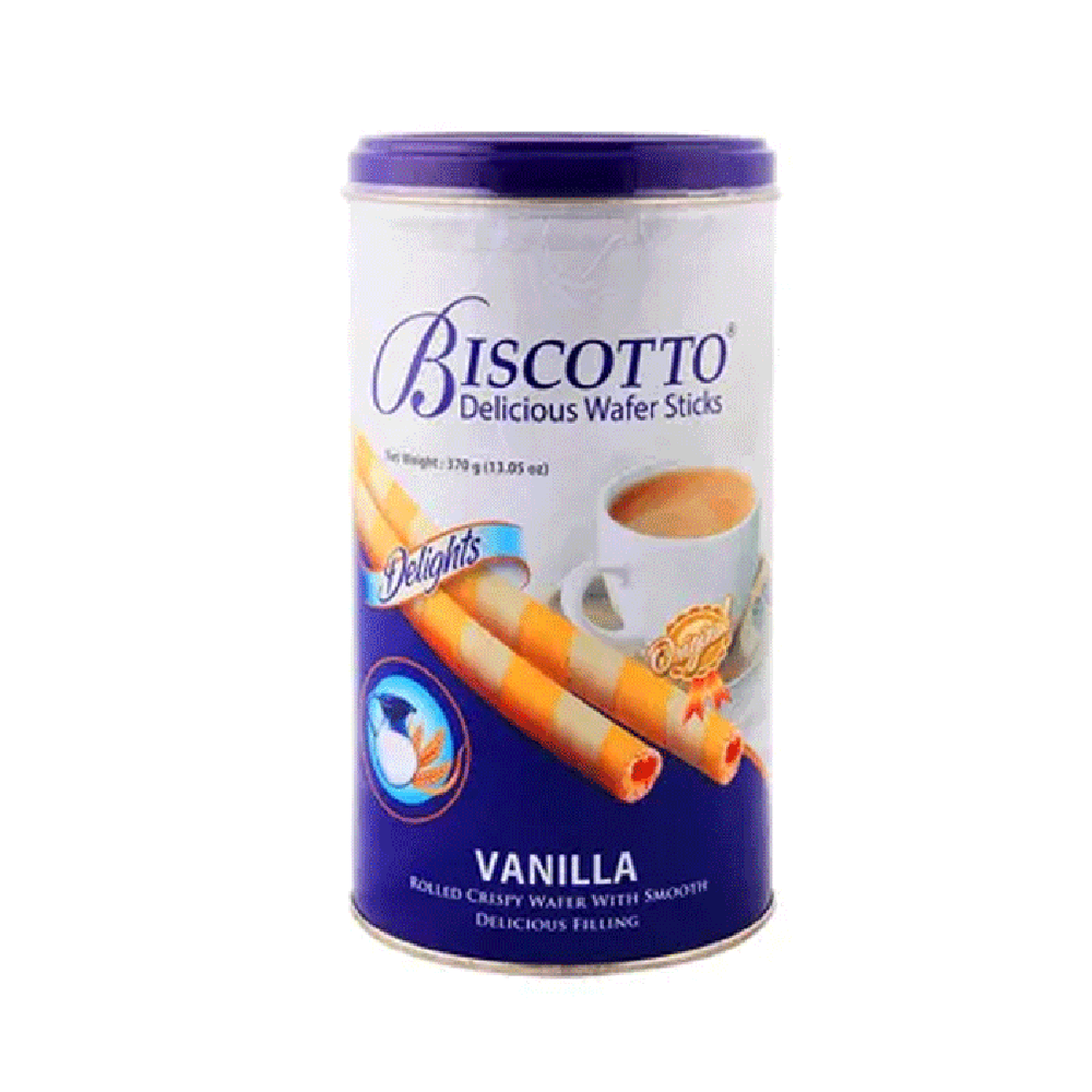 BISCOTTO WAFER STICKS VANILLA DELIGHTS 125 GM