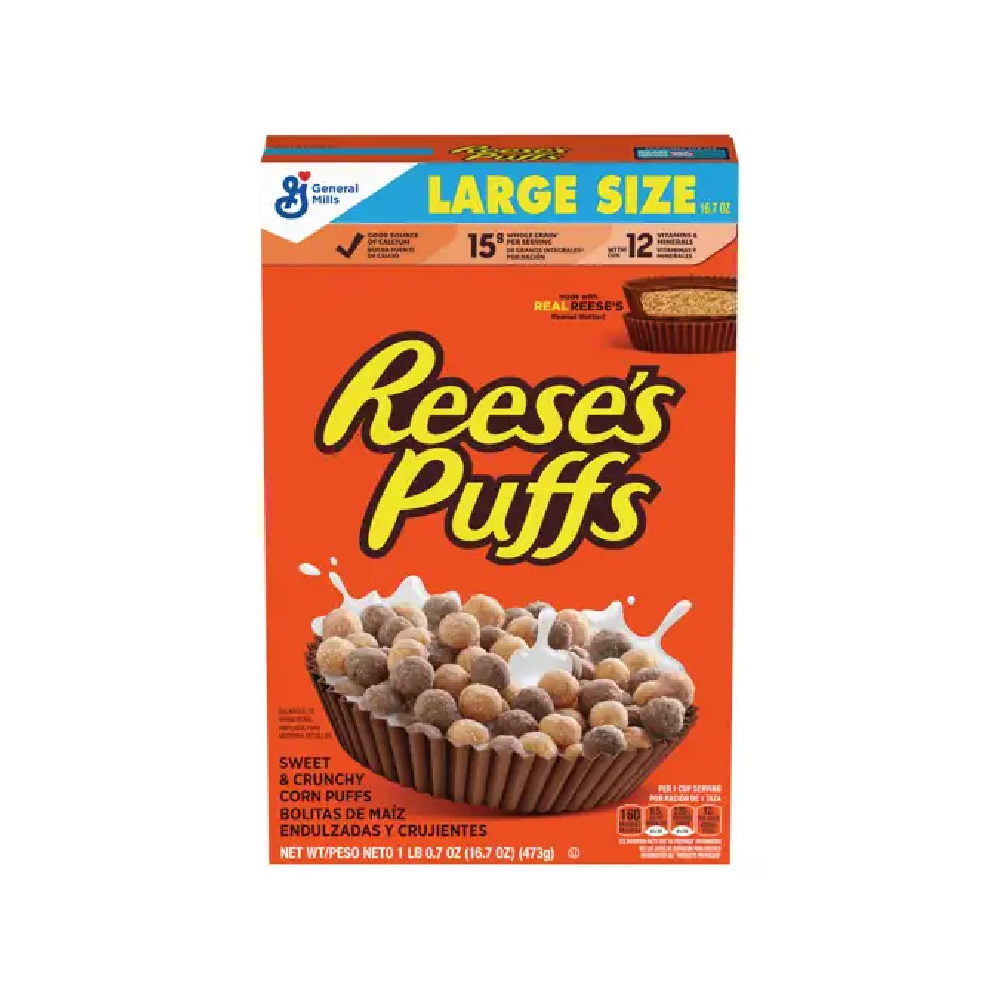 GENERAL MILLS CEREAL REESES PUFFS LARGE SIZE 473G