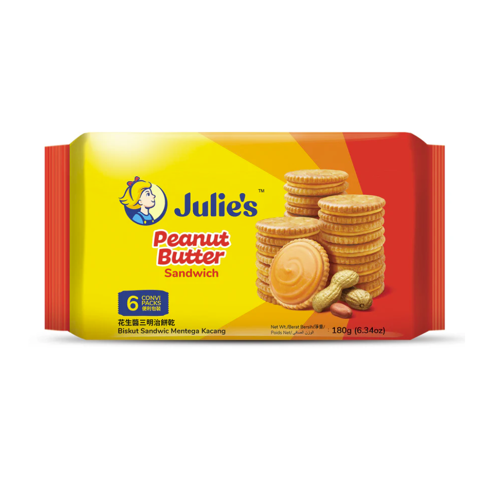 JULIES PEANUT BUTTER SANDWICH BISCUITS 180 GM