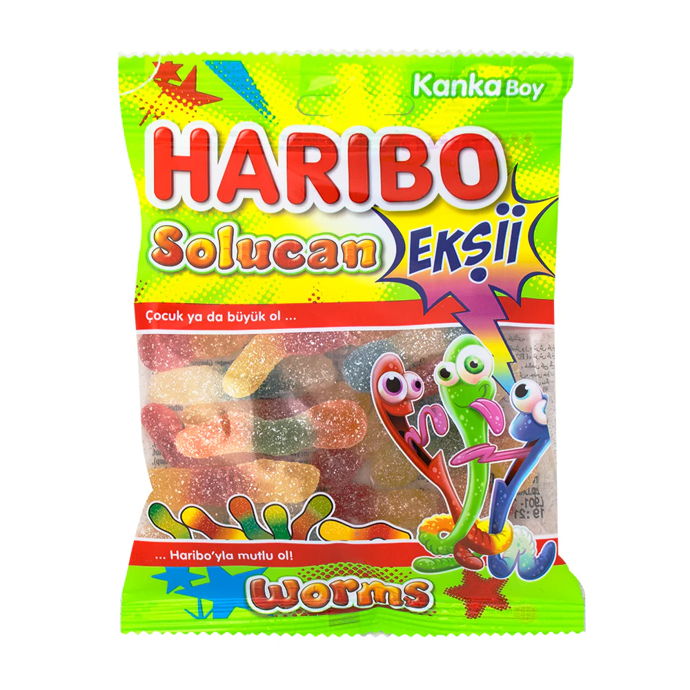 HARIBO JELLY FIZZ WARMS 80GM