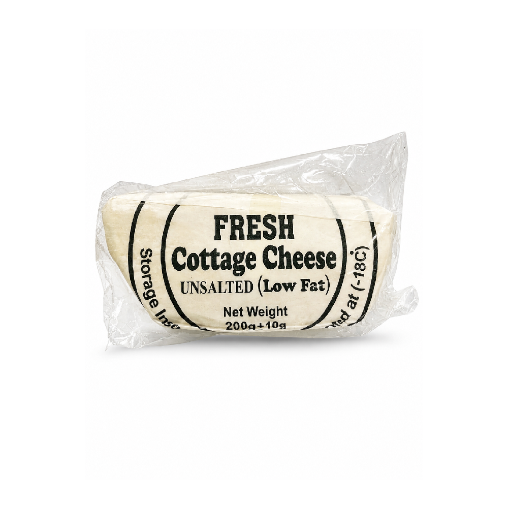 HALAL LOW FAT COTTAGE CHEESE UNSALTED 200 GM