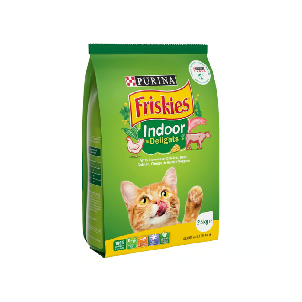 PURINA FRISKIES CAT FOOD ADULT INDOOR DELIGHT 2.8 KG