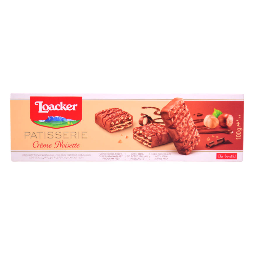 LOACKER WAFER PASTECCERIA NOSTILLE 100 GM