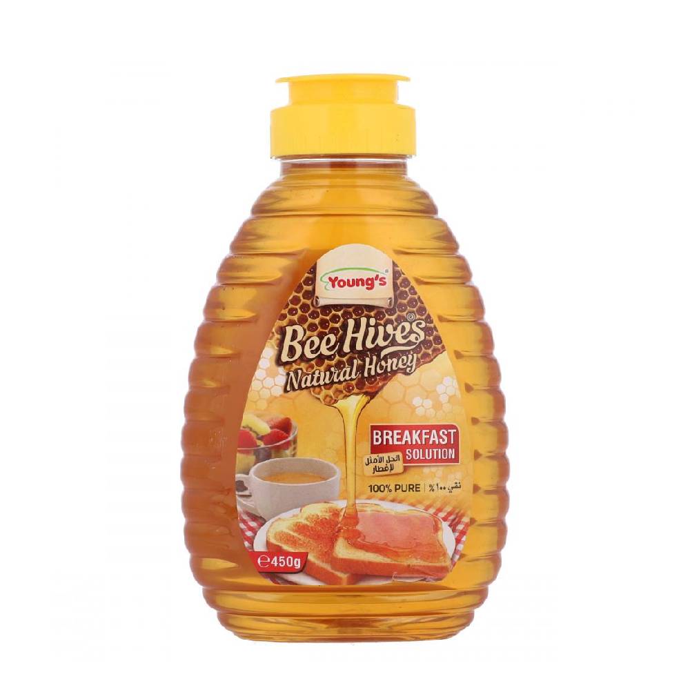 YOUNGS BEE HIVES HONEY BOTTLE 450 GM