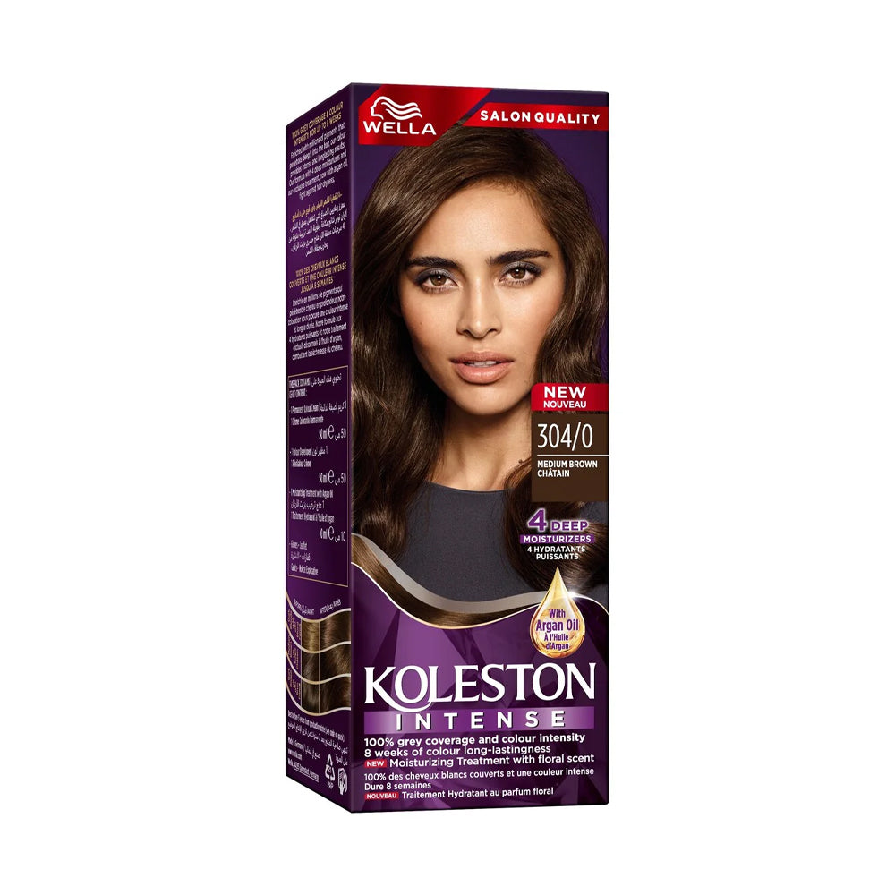 WELLA KOLESTON HAIR COLOR CREAM MEDIUM BROWN 304/0 PC